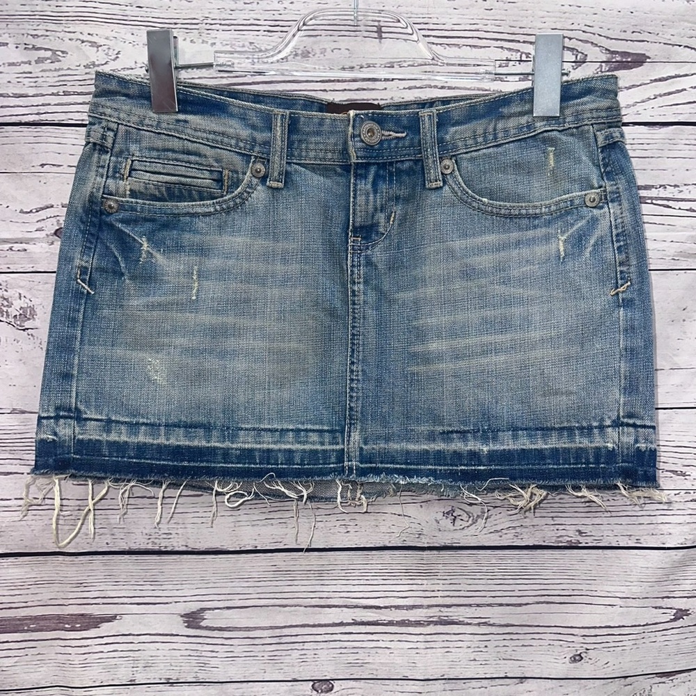 Aeropostale Womens Juniors Denim Mini Skirt Size 3/4